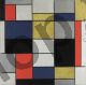 Piet Mondrian, Grande composizione A con nero rosso grigio giallo e blu