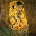 Klimt Il Bacio - Quadro Stampa su Tela, Poster, Tavola