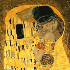 Klimt Il Bacio ( dettaglio 2 ) - Quadro Stampa su Tela, Poster, Tavola